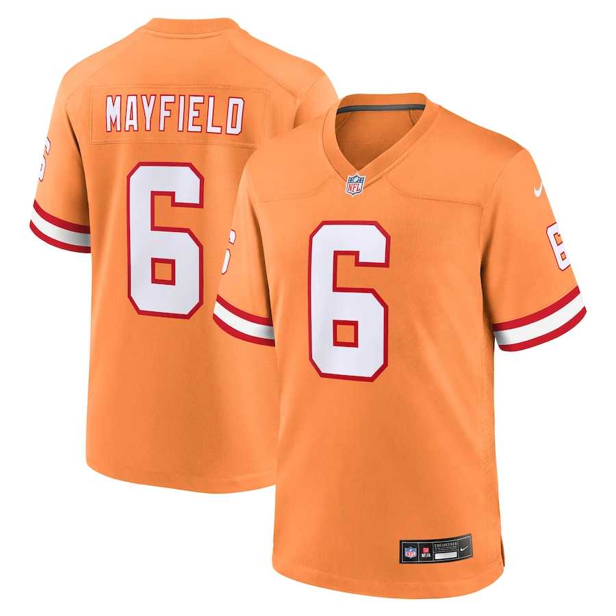 Men & Women & Youth Tampa Bay Buccaneers #6 Baker Mayfield Orange Game Limited Stitched Jersey